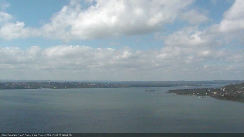 Lake Travis webcam, October 30, 2018 12:30 PM CT