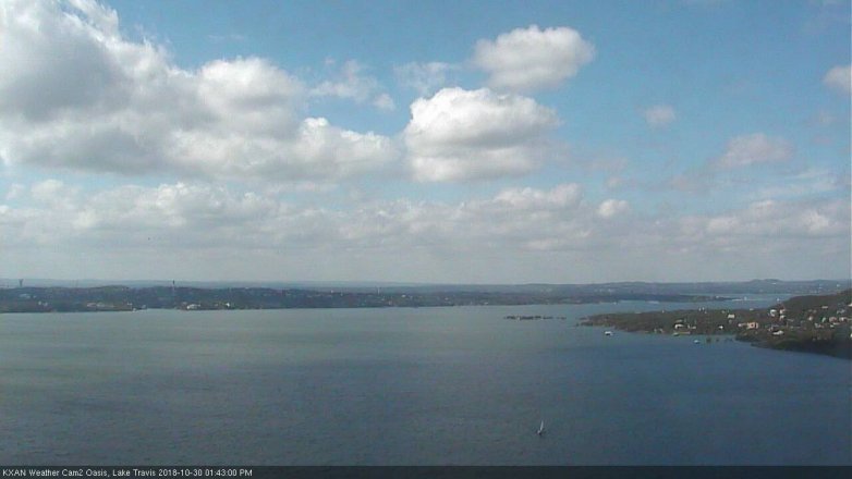Lake Travis webcam, October 30, 2018 12:45 PM CT