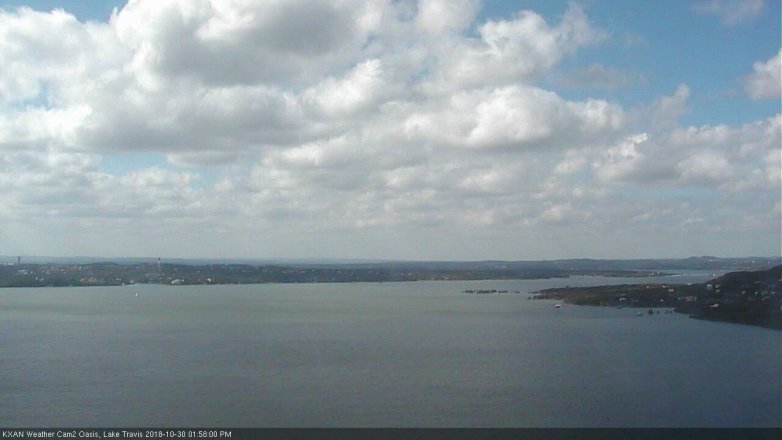 Lake Travis webcam, October 30, 2018 1:00 PM CT