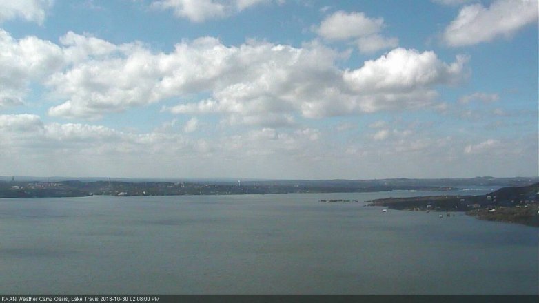 Lake Travis webcam, October 30, 2018 1:10 PM CT