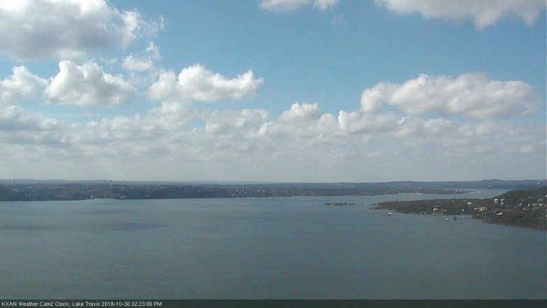 Lake Travis webcam, October 30, 2018 1:25 PM CT
