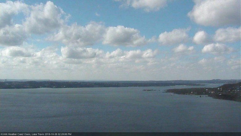 Lake Travis webcam, October 30, 2018 1:30 PM CT