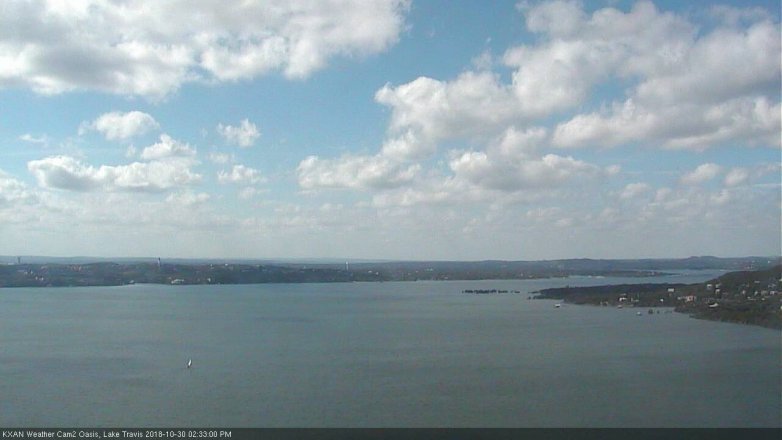 Lake Travis webcam, October 30, 2018 1:35 PM CT