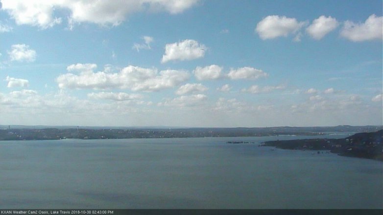 Lake Travis webcam, October 30, 2018 1:45 PM CT