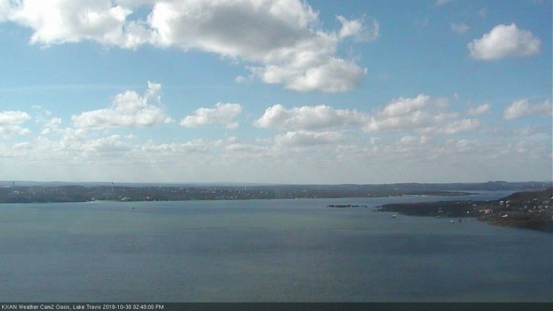 Lake Travis webcam, October 30, 2018 1:50 PM CT