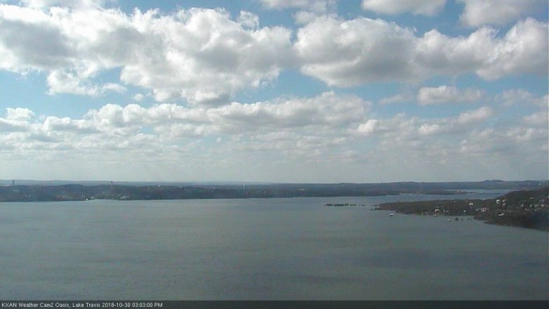 Lake Travis webcam, October 30, 2018 2:05 PM CT