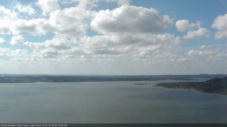Lake Travis webcam, October 30, 2018 2:15 PM CT