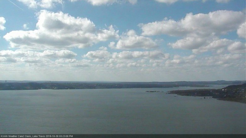 Lake Travis webcam, October 30, 2018 2:25 PM CT