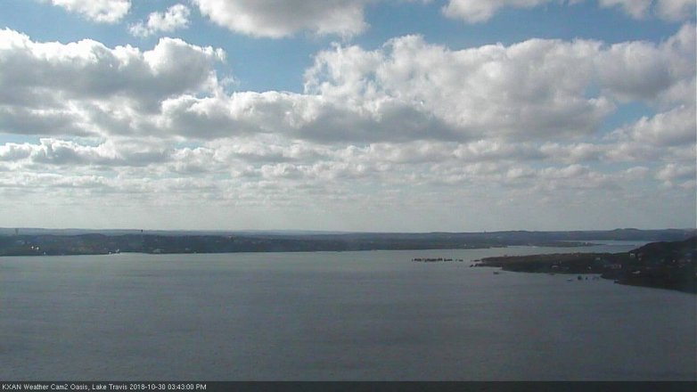 Lake Travis webcam, October 30, 2018 2:45 PM CT
