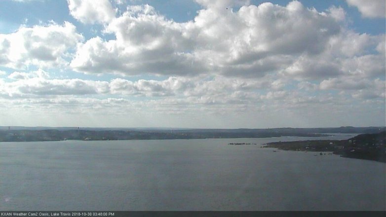 Lake Travis webcam, October 30, 2018 2:50 PM CT
