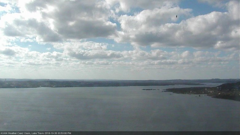 Lake Travis webcam, October 30, 2018 2:55 PM CT