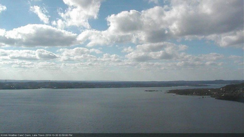 Lake Travis webcam, October 30, 2018 3:00 PM CT