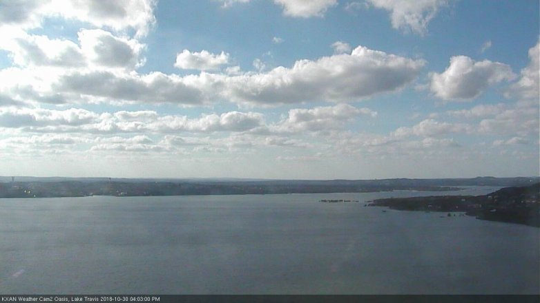 Lake Travis webcam, October 30, 2018 3:05 PM CT