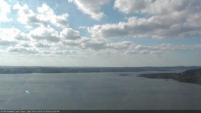 Lake Travis webcam, October 30, 2018 3:25 PM CT