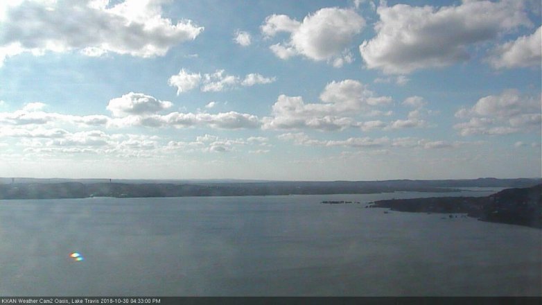Lake Travis webcam, October 30, 2018 3:35 PM CT