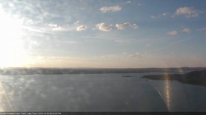 Lake Travis webcam, October 30, 2018 5:05 PM CT