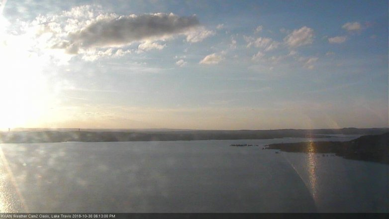 Lake Travis webcam, October 30, 2018 5:15 PM CT