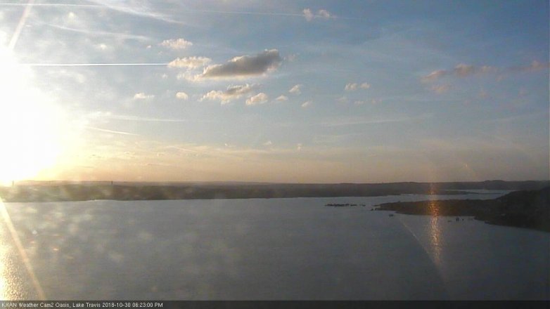Lake Travis webcam, October 30, 2018 5:25 PM CT