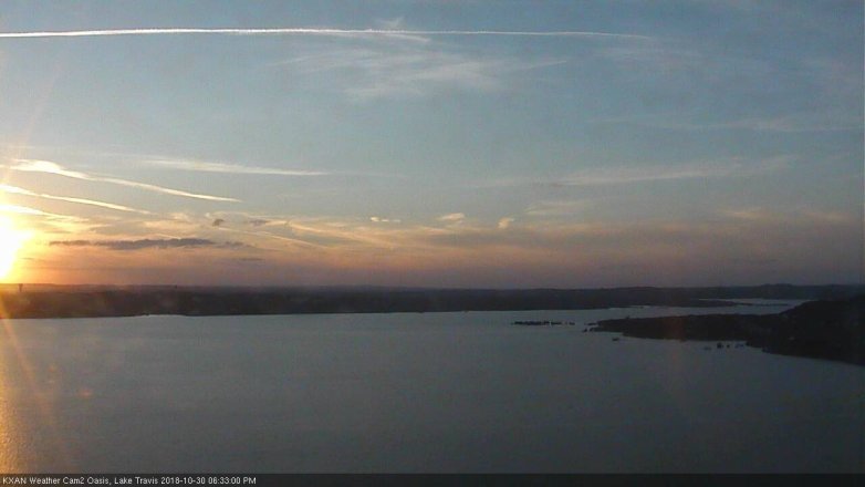 Lake Travis webcam, October 30, 2018 5:35 PM CT