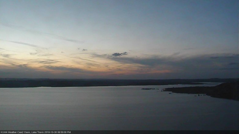 Lake Travis webcam, October 30, 2018 6:00 PM CT