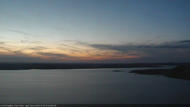 Lake Travis webcam, October 30, 2018 6:05 PM CT