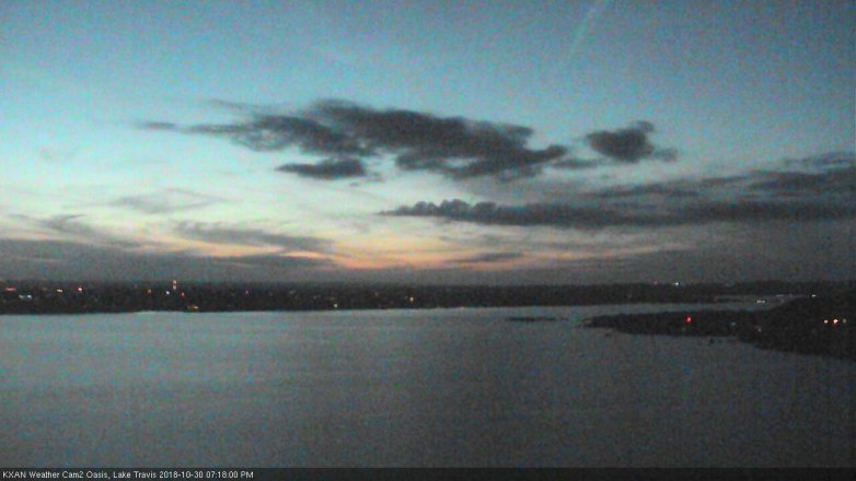 Lake Travis webcam, October 30, 2018 6:20 PM CT