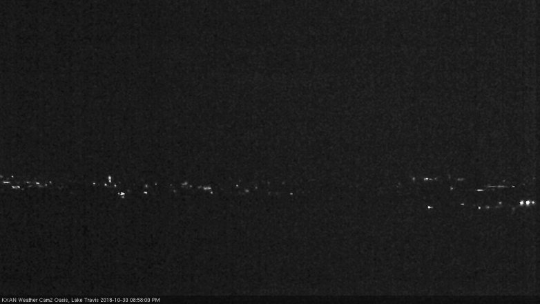 Lake Travis webcam, October 30, 2018 8:00 PM CT