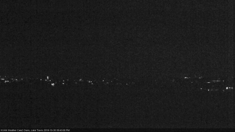 Lake Travis webcam, October 30, 2018 8:45 PM CT