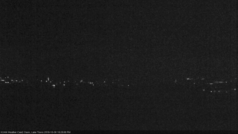 Lake Travis webcam, October 30, 2018 9:30 PM CT