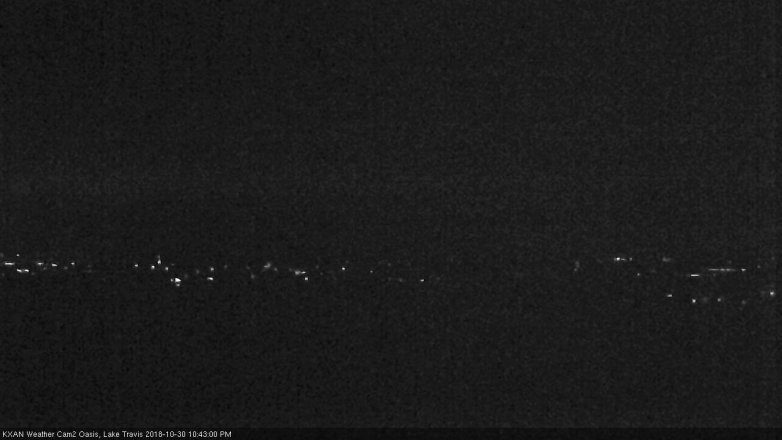 Lake Travis webcam, October 30, 2018 9:45 PM CT
