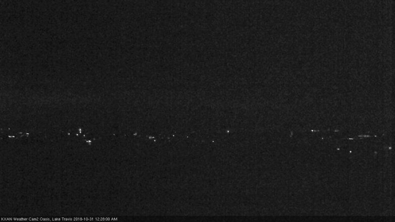 Lake Travis webcam, October 30, 2018 11:30 PM CT
