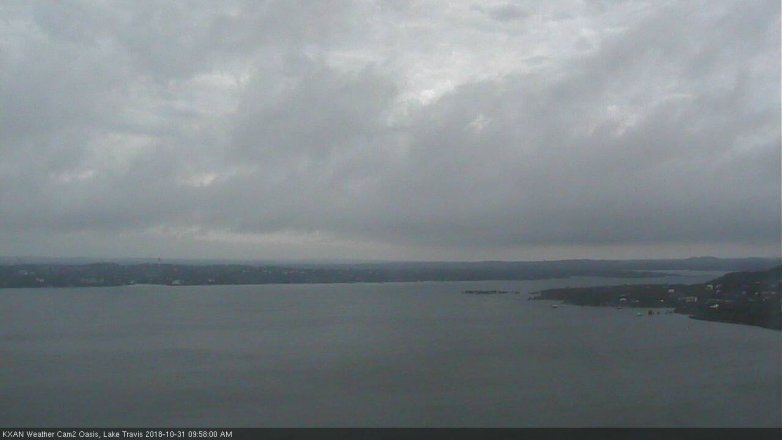 Lake Travis webcam, October 31, 2018 9:00 AM CT