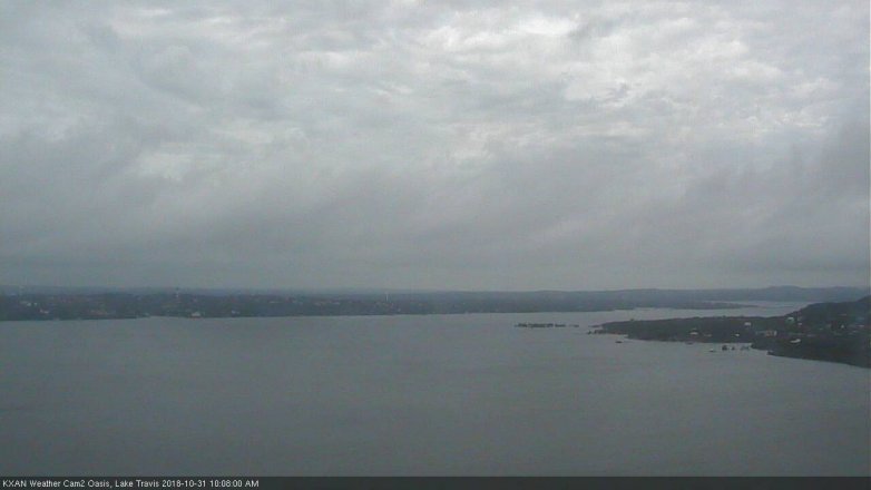 Lake Travis webcam, October 31, 2018 9:10 AM CT