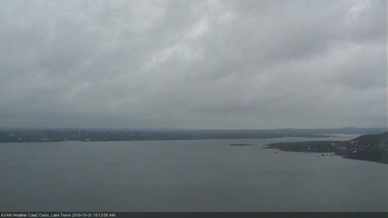 Lake Travis webcam, October 31, 2018 9:15 AM CT