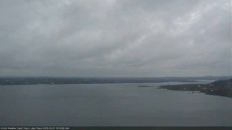 Lake Travis webcam, October 31, 2018 9:20 AM CT