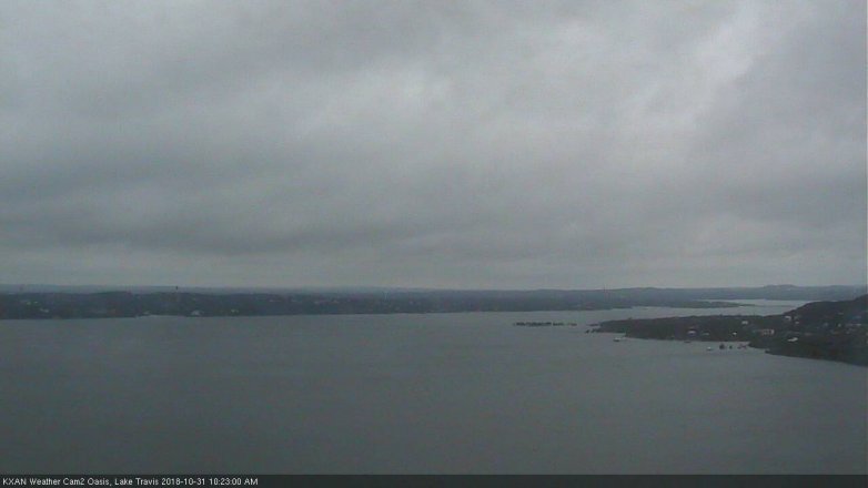 Lake Travis webcam, October 31, 2018 9:25 AM CT