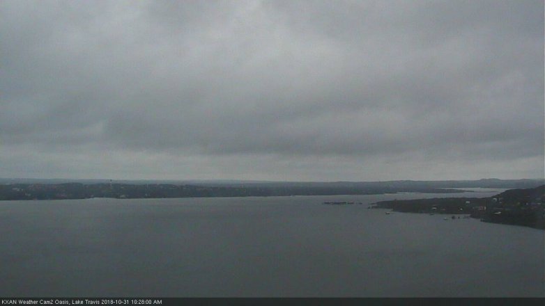 Lake Travis webcam, October 31, 2018 9:30 AM CT