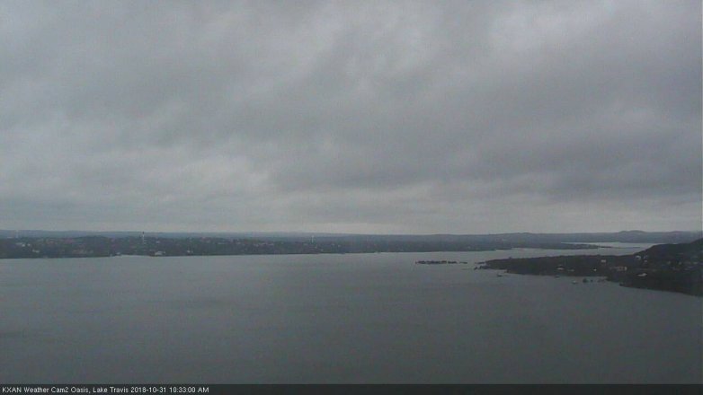 Lake Travis webcam, October 31, 2018 9:35 AM CT