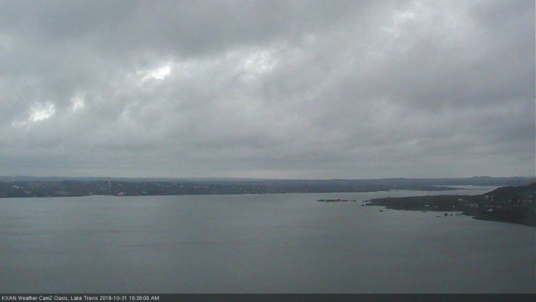 Lake Travis webcam, October 31, 2018 9:40 AM CT