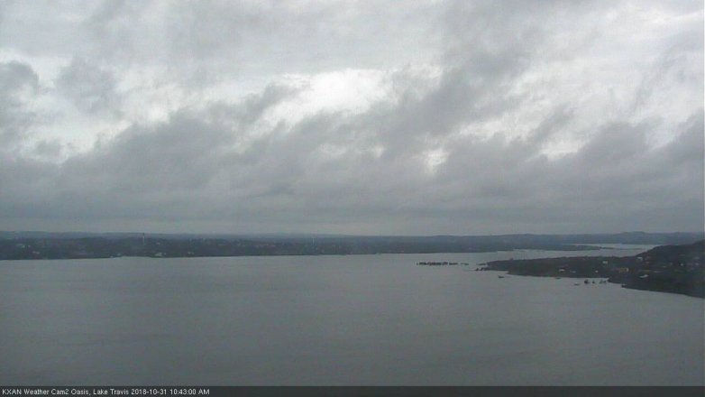 Lake Travis webcam, October 31, 2018 9:45 AM CT
