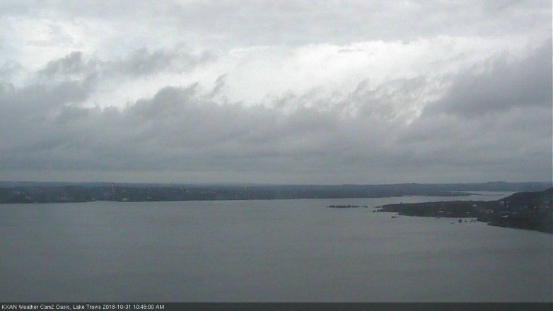Lake Travis webcam, October 31, 2018 9:50 AM CT