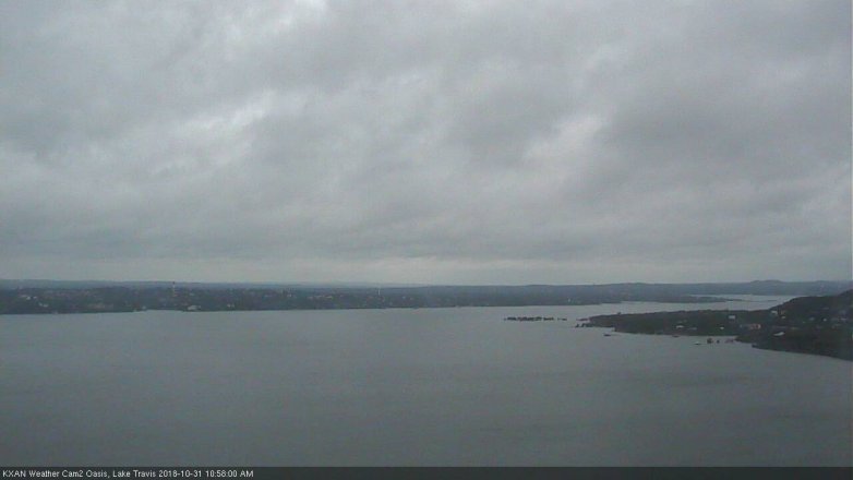 Lake Travis webcam, October 31, 2018 10:00 AM CT