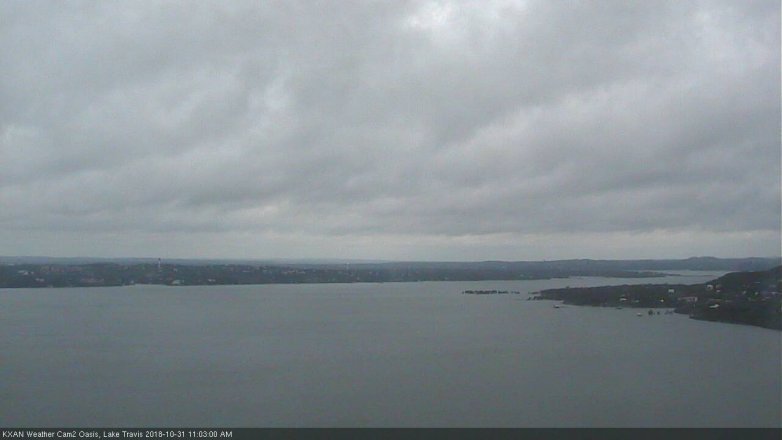 Lake Travis webcam, October 31, 2018 10:05 AM CT