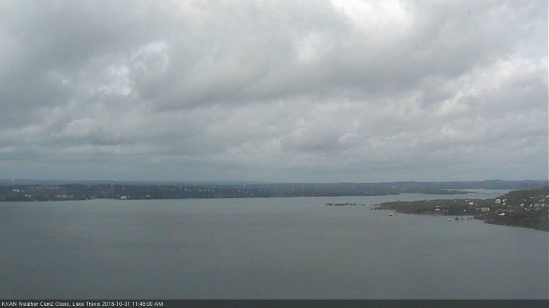 Lake Travis webcam, October 31, 2018 10:50 AM CT