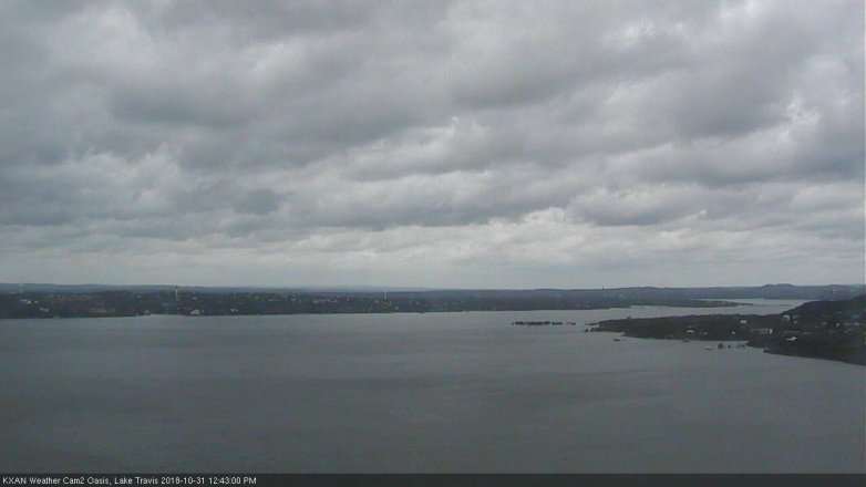Lake Travis webcam, October 31, 2018 11:45 AM CT