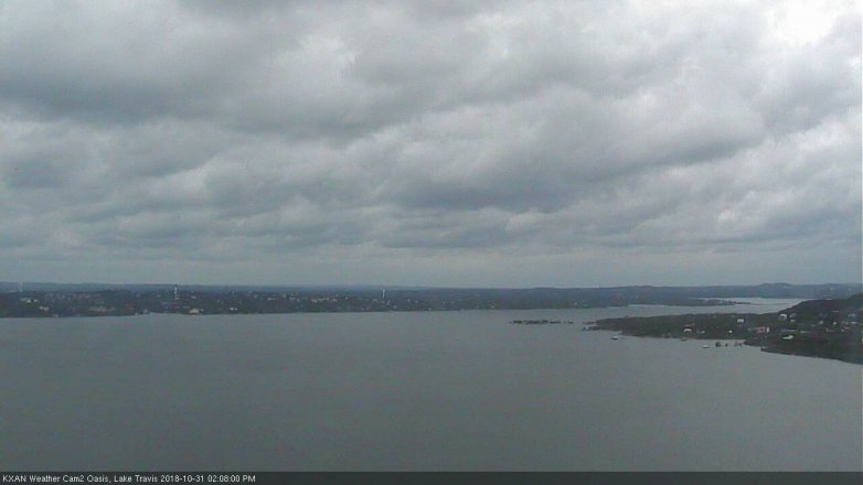 Lake Travis webcam, October 31, 2018 1:10 PM CT