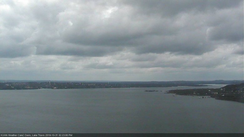 Lake Travis webcam, October 31, 2018 1:25 PM CT