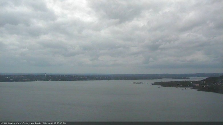 Lake Travis webcam, October 31, 2018 1:55 PM CT