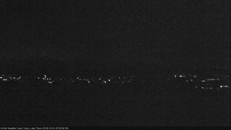 Lake Travis webcam, October 31, 2018 6:55 PM CT