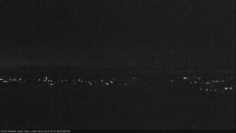 Lake Travis webcam, October 31, 2018 7:30 PM CT